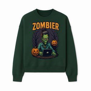 Zombie Gamer Graphic Tee - Halloween Costume Shirt with Spooky Pumpkins and Eerie Design for Men and Women - Sweatshirt 1758004739548.jpg