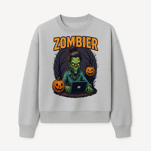 Zombie Gamer Graphic Tee - Halloween Costume Shirt with Spooky Pumpkins and Eerie Design for Men and Women - Sweatshirt 1758004739783.jpg