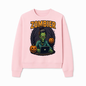 Zombie Gamer Graphic Tee - Halloween Costume Shirt with Spooky Pumpkins and Eerie Design for Men and Women - Sweatshirt 1758004740156.jpg