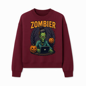 Zombie Gamer Graphic Tee - Halloween Costume Shirt with Spooky Pumpkins and Eerie Design for Men and Women - Sweatshirt 1758004740314.jpg