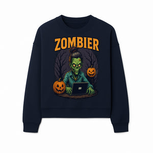 Zombie Gamer Graphic Tee - Halloween Costume Shirt with Spooky Pumpkins and Eerie Design for Men and Women - Sweatshirt 1758004740519.jpg