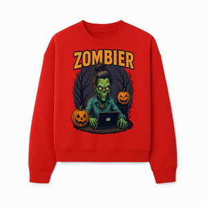 Zombie Gamer Graphic Tee - Halloween Costume Shirt with Spooky Pumpkins and Eerie Design for Men and Women - Sweatshirt 1758004740698.jpg