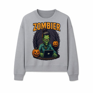 Zombie Gamer Graphic Tee - Halloween Costume Shirt with Spooky Pumpkins and Eerie Design for Men and Women - Sweatshirt 1758004740872.jpg