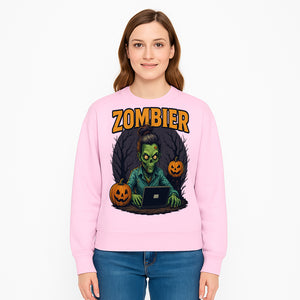 Zombie Gamer Graphic Tee - Halloween Costume Shirt with Spooky Pumpkins and Eerie Design for Men and Women - Sweatshirt 1758004742330.jpg