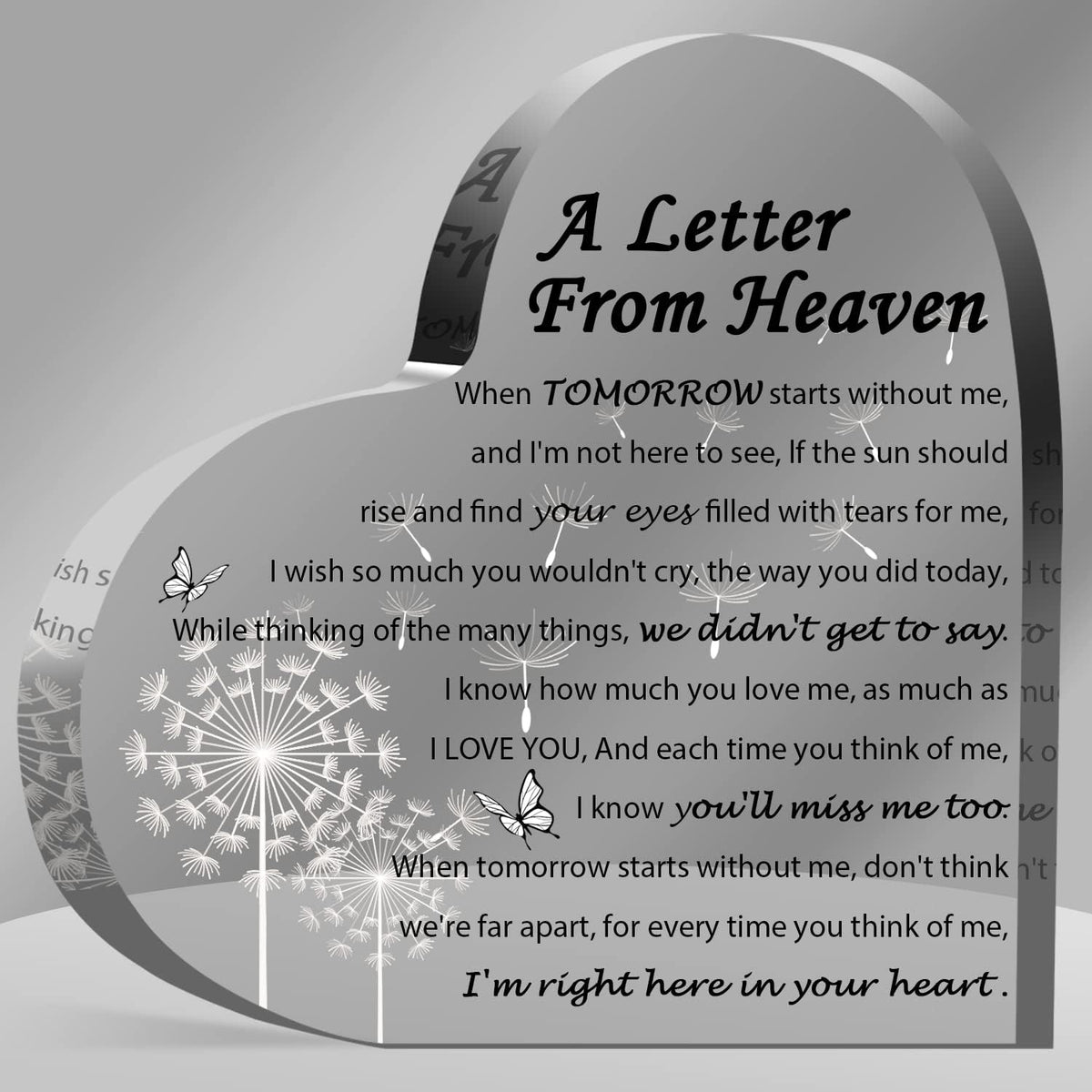 Sympathy Gifts   A Letter From Heaven  Memorial Gift For Loss Of Mother Father Husband Son Acrylic Heart Keepsakeremembrance Sympathy Gifts Grief Gifts 1758092429299.jpg