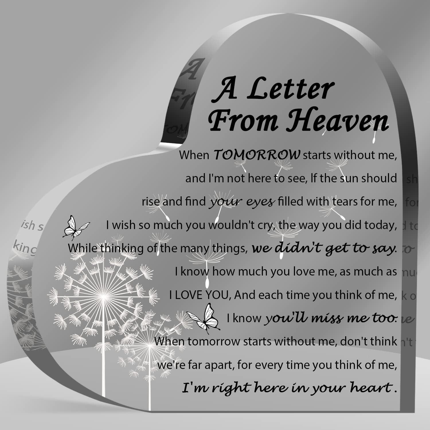 Sympathy Gifts   A Letter From Heaven  Memorial Gift For Loss Of Mother Father Husband Son Acrylic Heart Keepsakeremembrance Sympathy Gifts Grief Gifts 1758092429299.jpg