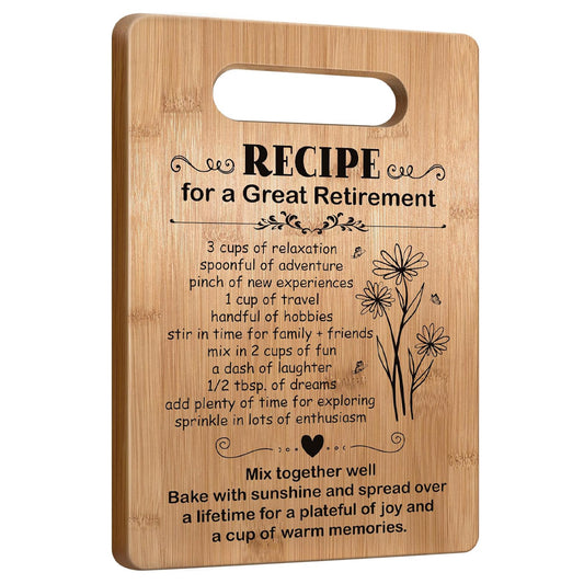 Retirement Gifts For Women 2025 Retired Cutting Board Gifts Coworker Leaving Gifts For Women Going Away Gifts For Coworker Boss Lady Leader Colleague Friends Recipe For A Great Retirement 1758180878549.jpg