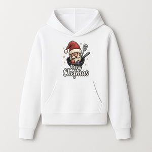 Merry Chefmas Santa Cook Design - Funny Christmas Holiday Chef Apron, T-shirt, or Kitchen Decor Gift Idea - Hoodie 1758181699526.jpg