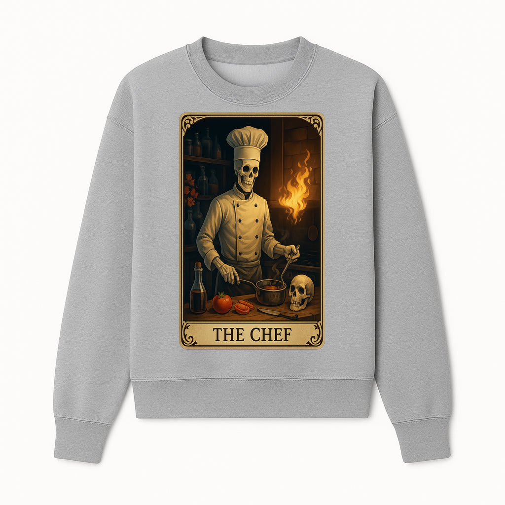 Skeleton Chef Art Print - Vintage Cooking Decor, Halloween Kitchen Wall Art, Whimsical Skeleton Illustration, Unique Gift Idea - Sweatshirt 1758181700655.jpg