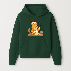 Cute Cat Chef Baking Biscuits Print, Time to Make Biscuits Kitchen Wall Art, Whimsical Cat Decor for Pet Lovers - Hoodie 1758181703625.jpg