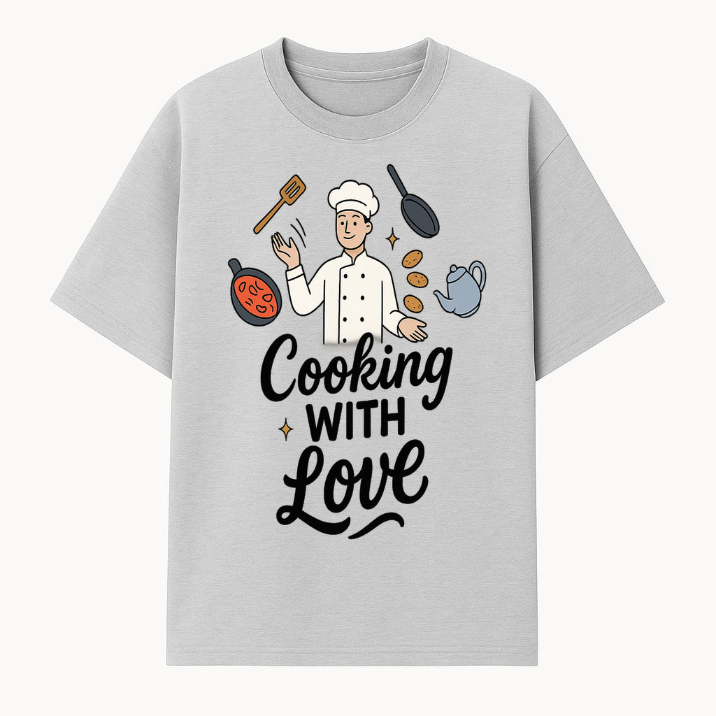 Cooking with Love Chef Art Print | Kitchen Decor | Culinary Gifts | Foodie Wall Art | Restaurant Decor | Home Cooking Inspiration - T-shirt 1758181703766.jpg