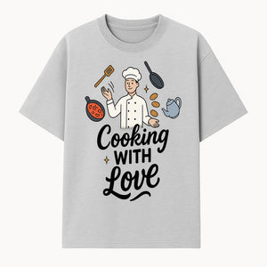 Cooking with Love Chef Art Print | Kitchen Decor | Culinary Gifts | Foodie Wall Art | Restaurant Decor | Home Cooking Inspiration - T-shirt 1758181703766.jpg