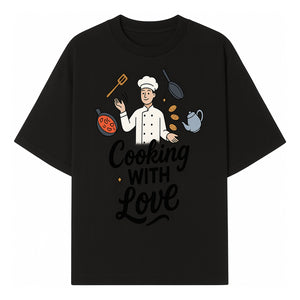 Cooking with Love Chef Art Print | Kitchen Decor | Culinary Gifts | Foodie Wall Art | Restaurant Decor | Home Cooking Inspiration - T-shirt 1758181703919.jpg