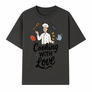Cooking with Love Chef Art Print | Kitchen Decor | Culinary Gifts | Foodie Wall Art | Restaurant Decor | Home Cooking Inspiration - T-shirt 1758181704054.jpg