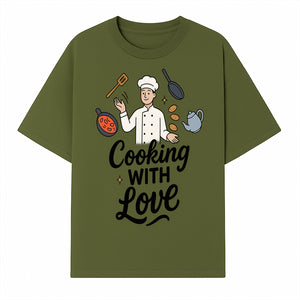 Cooking with Love Chef Art Print | Kitchen Decor | Culinary Gifts | Foodie Wall Art | Restaurant Decor | Home Cooking Inspiration - T-shirt 1758181704196.jpg