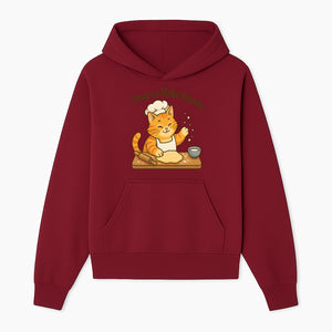 Cute Cat Chef Baking Biscuits Print, Time to Make Biscuits Kitchen Wall Art, Whimsical Cat Decor for Pet Lovers - Hoodie 1758181704224.jpg