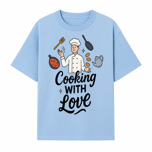 Cooking with Love Chef Art Print | Kitchen Decor | Culinary Gifts | Foodie Wall Art | Restaurant Decor | Home Cooking Inspiration - T-shirt 1758181704457.jpg