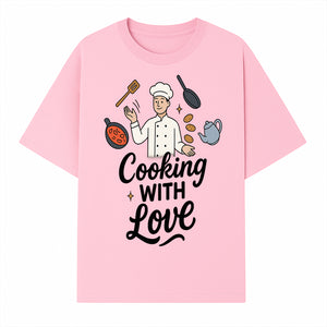 Cooking with Love Chef Art Print | Kitchen Decor | Culinary Gifts | Foodie Wall Art | Restaurant Decor | Home Cooking Inspiration - T-shirt 1758181704593.jpg