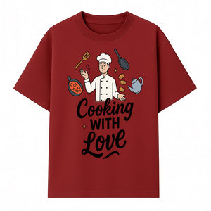 Cooking with Love Chef Art Print | Kitchen Decor | Culinary Gifts | Foodie Wall Art | Restaurant Decor | Home Cooking Inspiration - T-shirt 1758181704749.jpg