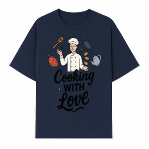 Cooking with Love Chef Art Print | Kitchen Decor | Culinary Gifts | Foodie Wall Art | Restaurant Decor | Home Cooking Inspiration - T-shirt 1758181704888.jpg