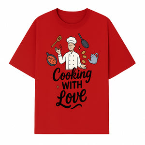 Cooking with Love Chef Art Print | Kitchen Decor | Culinary Gifts | Foodie Wall Art | Restaurant Decor | Home Cooking Inspiration - T-shirt 1758181705055.jpg