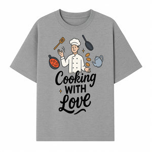 Cooking with Love Chef Art Print | Kitchen Decor | Culinary Gifts | Foodie Wall Art | Restaurant Decor | Home Cooking Inspiration - T-shirt 1758181705194.jpg