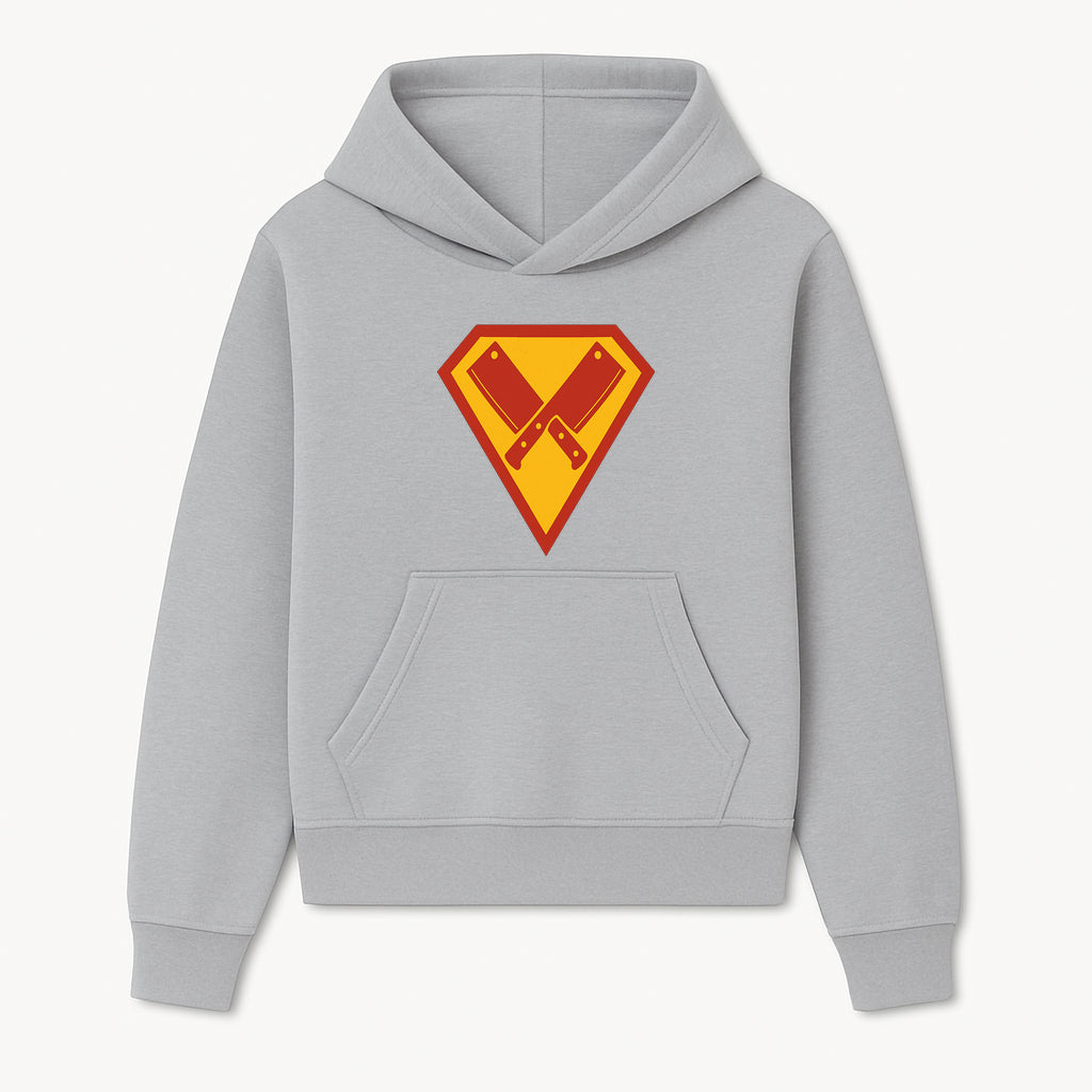 Superhero Chef Kitchen Apron with Crossed Knives Design - Funny Cooking Gift for Culinary Enthusiasts and Food Lovers - Hoodie 1758181705292.jpg