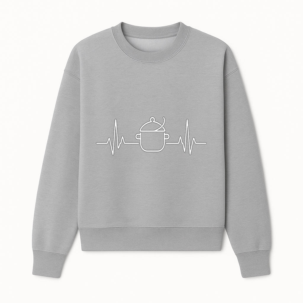 Heartbeat Cooking Pot Wall Art | Medical Culinary Decor for Chefs and Food Lovers | Kitchen Wall Decor - Sweatshirt 1758181705868.jpg