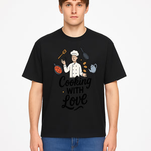 Cooking with Love Chef Art Print | Kitchen Decor | Culinary Gifts | Foodie Wall Art | Restaurant Decor | Home Cooking Inspiration - T-shirt 1758181706476.jpg