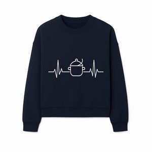 Heartbeat Cooking Pot Wall Art | Medical Culinary Decor for Chefs and Food Lovers | Kitchen Wall Decor - Sweatshirt 1758181706954.jpg