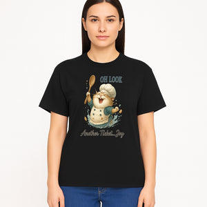 Chef Cat Illustration Wall Art - Oh Look, Another Ticket... Joy - Cute Animal Decor for Kitchen or Children's Room - T-shirt 1758181707402.jpg