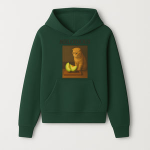 Melodious Cat Art Print - Cute Feline with Melon Still Life - Whimsical Home Decor for Cat Lovers - Hoodie 1758181707561.jpg