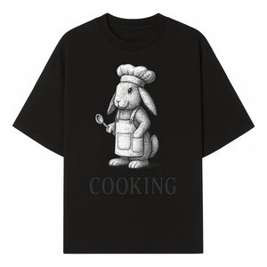 Chef Bunny Cooking Apron Design | Cute Rabbit Kitchen Decor | Baking Gift for Animal Lovers | Family Cooking Apron - T-shirt 1758181707616.jpg