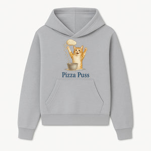 Cute Pizza Cat Art Print - Pizza Puss - Adorable Orange Kitten Baking, Fun Kitchen Decor, Perfect Gift for Cat Lovers - Hoodie 1758181707751.jpg