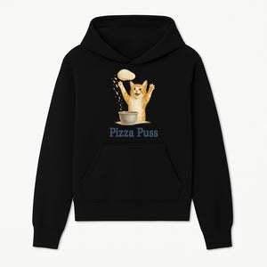Cute Pizza Cat Art Print - Pizza Puss - Adorable Orange Kitten Baking, Fun Kitchen Decor, Perfect Gift for Cat Lovers - Hoodie 1758181707893.jpg