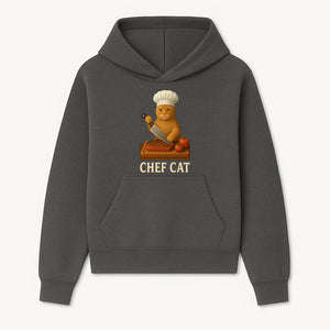 Chef Cat Cooking Illustration with Knife, Cute Cat Chef Design for Kitchen Decor, Pet Lovers Gift, Culinary Art Prints - Hoodie 1758181708042.jpg
