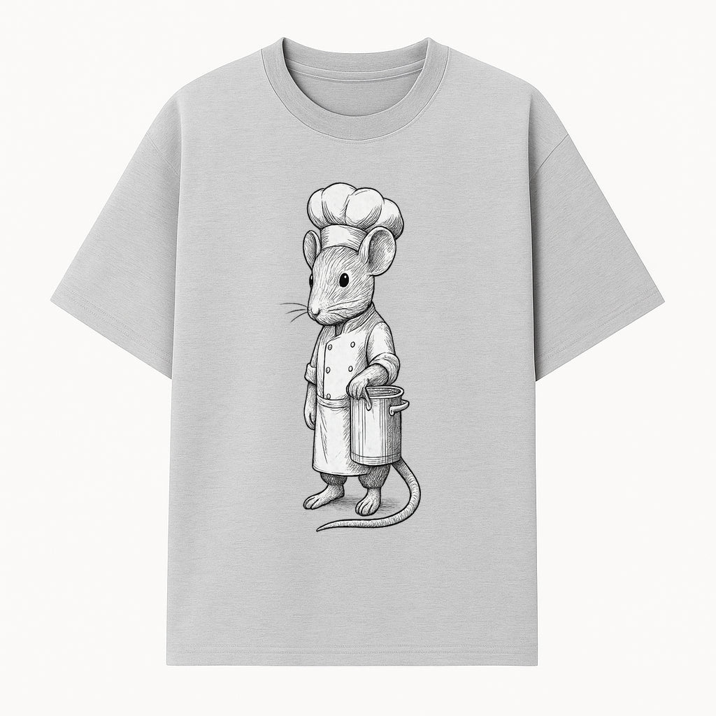Chef Mouse Cartoon Illustration Art Print - Whimsical Kitchen Decor for Animal Lovers and Culinary Enthusiasts - T-shirt 1758181708120.jpg