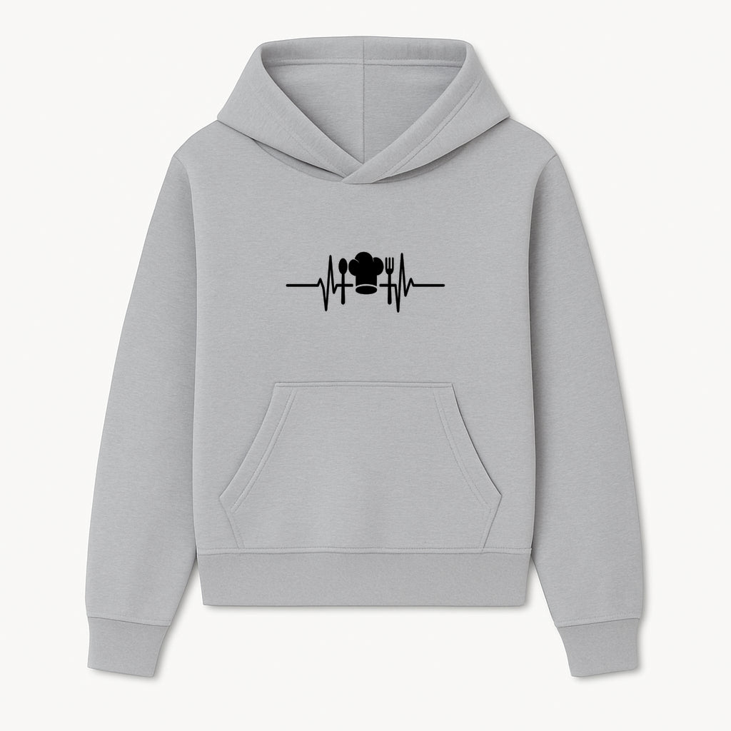 Chef Heartbeat Kitchen Decor | Spoon Fork Cooking Graphic Tee | Culinary Passion Gift for Chefs, Foodies, and Cooks - Hoodie 1758181708264.jpg