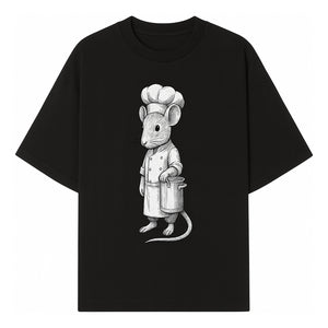 Chef Mouse Cartoon Illustration Art Print - Whimsical Kitchen Decor for Animal Lovers and Culinary Enthusiasts - T-shirt 1758181708269.jpg