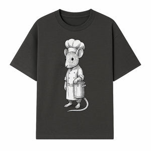 Chef Mouse Cartoon Illustration Art Print - Whimsical Kitchen Decor for Animal Lovers and Culinary Enthusiasts - T-shirt 1758181708406.jpg