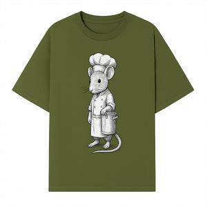 Chef Mouse Cartoon Illustration Art Print - Whimsical Kitchen Decor for Animal Lovers and Culinary Enthusiasts - T-shirt 1758181708541.jpg