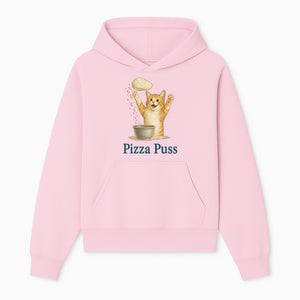 Cute Pizza Cat Art Print - Pizza Puss - Adorable Orange Kitten Baking, Fun Kitchen Decor, Perfect Gift for Cat Lovers - Hoodie 1758181708591.jpg