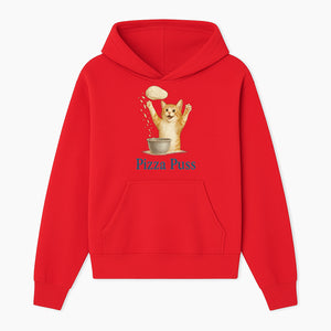 Cute Pizza Cat Art Print - Pizza Puss - Adorable Orange Kitten Baking, Fun Kitchen Decor, Perfect Gift for Cat Lovers - Hoodie 1758181709012.jpg