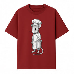 Chef Mouse Cartoon Illustration Art Print - Whimsical Kitchen Decor for Animal Lovers and Culinary Enthusiasts - T-shirt 1758181709139.jpg