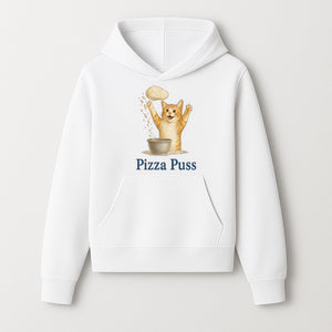 Cute Pizza Cat Art Print - Pizza Puss - Adorable Orange Kitten Baking, Fun Kitchen Decor, Perfect Gift for Cat Lovers - Hoodie 1758181709307.jpg