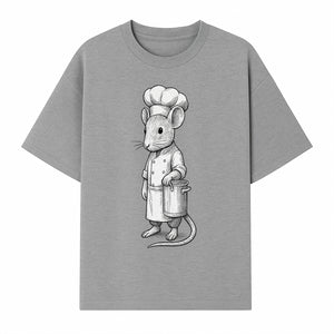 Chef Mouse Cartoon Illustration Art Print - Whimsical Kitchen Decor for Animal Lovers and Culinary Enthusiasts - T-shirt 1758181709559.jpg