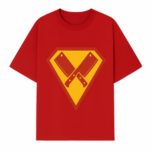 Superhero Chef Kitchen Apron with Crossed Knives Design - Funny Cooking Gift for Culinary Enthusiasts and Food Lovers - T-shirt 1758181709784.jpg