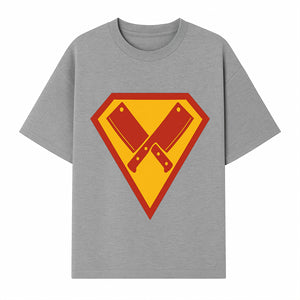 Superhero Chef Kitchen Apron with Crossed Knives Design - Funny Cooking Gift for Culinary Enthusiasts and Food Lovers - T-shirt 1758181709913.jpg