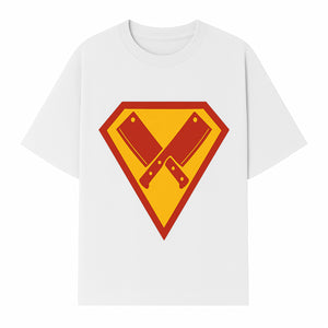 Superhero Chef Kitchen Apron with Crossed Knives Design - Funny Cooking Gift for Culinary Enthusiasts and Food Lovers - T-shirt 1758181710086.jpg