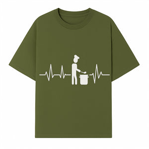Chef Cooking Heartbeat Neon Sign | Kitchen D cor | Restaurant Wall Art | Foodie Gift | Cooking Passion Light - T-shirt 1758181710304.jpg